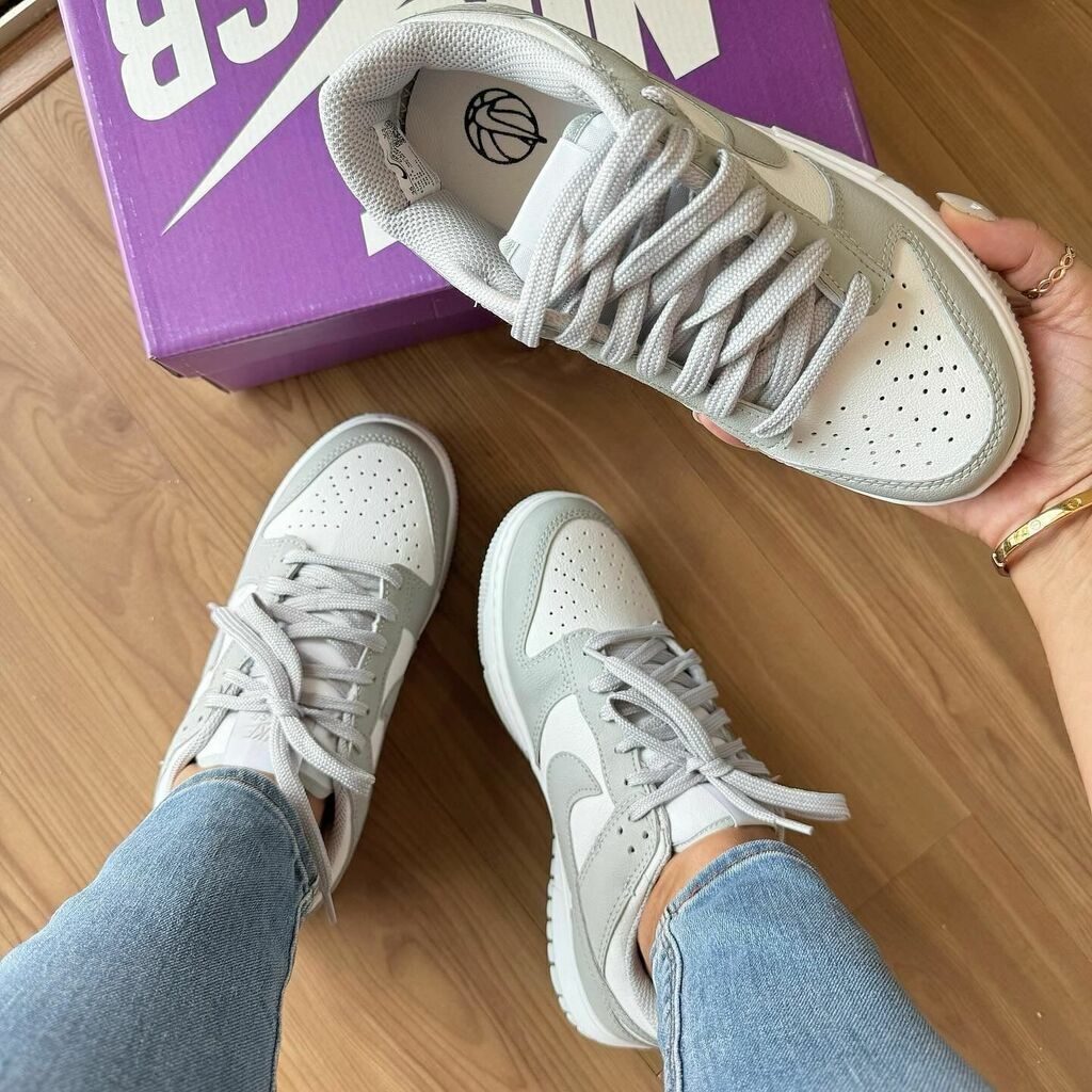 Nike Dunk Cinza e Branco Unissex - MILLA RODRIGUEZ